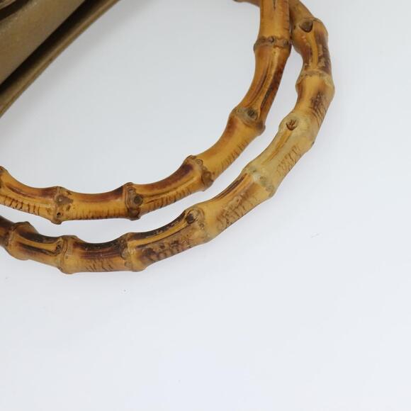 GUCCI Bamboo Hand Bag Leather Beige Gold 002 1186 002 1186 - Picture 7 of 12